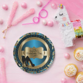 ブラック、ブルー、金ゴールドメタリック – バチェロレッテ ペーパープレート (パーティー)