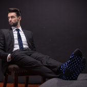 ブラック&ブルーEthereum暗号コイン ネクタイ