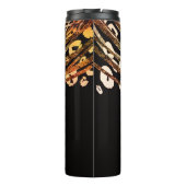 ブラック&ブロンズコッパー金ゴールドヒョウプリント タンブラー (裏面)