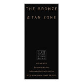 ブラック&ブロンズサロンメニュー価格リストカード ラックカード (裏面)