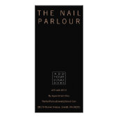 ブラック&ブロンズサロンメニュー価格リストカード ラックカード (裏面)