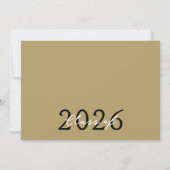 ブラック&ブロンズ写真フィルムストリップのグラッドアナウンス 招待状 (裏面)