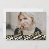 ブラック&ブロンズ卒業2写真発表 招待状 (裏面)