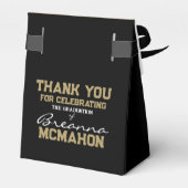 ブラック&ブロンズ金ゴールド卒業お願いボックス フェイバーボックス (裏面サイド)