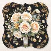 ブラック ブーケ コースター (正面)