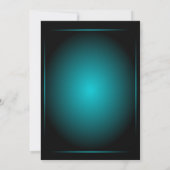 ブラック&ブ淡い色のルーグローモノグラムSF招待状 招待状 (裏面)