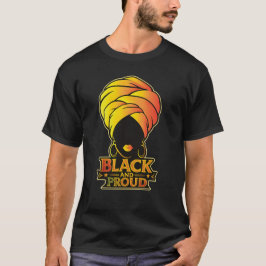 ブラック＆プルード - アフロクイーンアート Tシャツ