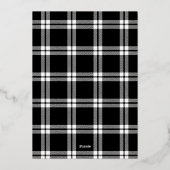 ブラック・プレイド・クリスマス |写真金ゴールド 箔シーズンカード (裏面)