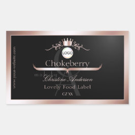 ブラック プロダクト ラベル ローズゴールド フレーム ロゴ モノグラム