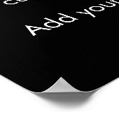 ブラック・プロモーション・ポスター | ビジネスカスタムロゴ ポスター (角)