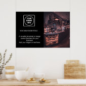 ブラック・プロモーション・ポスター | ビジネスカスタムロゴ ポスター (キッチン)