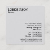 ブラック ヘキサゴン - 水上の太陽 スクエア名刺 (裏面)