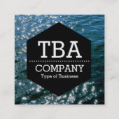 ブラック ヘキサゴン - 水上の太陽 スクエア名刺 (正面)