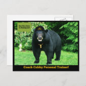 ブラック・ベア – 「キュービーパーソナルトレーナー監督！」 ポストカード (正面/裏面)