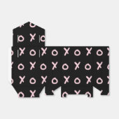 ブラック＆ベビーピンク X O XO XOのトレンディでかわいい フェイバーボックス (折り畳みなし)