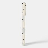 ブラック&ベージュシックドットミニマリストモノグラム Case-Mate iPhoneケース (裏面 / 右)