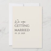 ブラック&ベージュミニマリストBoho Neutral 結婚's 招待状 (裏面)