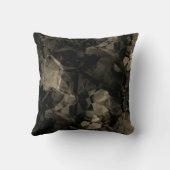 ブラック&ベージュ抽象芸術カラーブロックデザイン クッション (裏面)