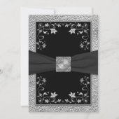 ブラック&ペーターフローラモノグラムの招待状 招待状 (正面)
