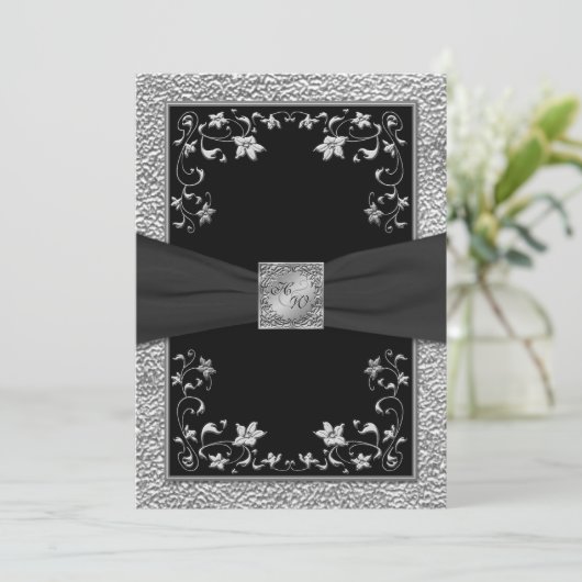 ブラック&ペーターフローラモノグラムの招待状 招待状 (スタンド正面)