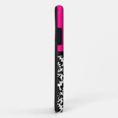 ブラック「ホットピンク」ダマスクレースID™ iPhone 5ケース Case-Mate iPhoneケース (裏面/右)