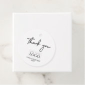 ブラック&ホワイトありがとうごカスタムざいまビジネスロゴ フェイバータグ (インサイチュ)