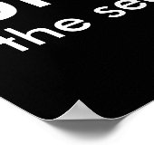 ブラック&ホワイトおもしろい引用文ブルー。続編。 ポスター (角)