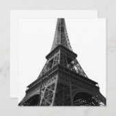 ブラック＆ホワイトのエッフェル塔 パリ ヨーロッパ旅行 シーズンカード (正面/裏面)