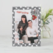 ブラック＆ホワイトのクリスマスカード シーズンカード (スタンド正面)