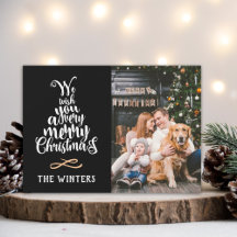 ブラック＆ホワイトのクリスマスツリー文字の写真