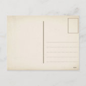 ブラック&ホワイトのクリスマス ポストカード - 雪だるま、サンタ (裏面)