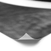 ブラック&ホワイトのコーヒーカップ16x20 ポスター (角)