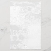 ブラック&ホワイトのシャビーシックデザイン文房具 便箋 (裏面)