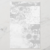 ブラック&ホワイトのシャビーシックデザイン文房具 便箋 (正面)