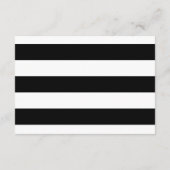 ブラック＆ホワイトのストライプにゴールドの箔押しRSVP結婚式 出欠カード (裏面)