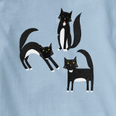 ブラック＆ホワイトのスーツ猫 ベビーTシャツ
