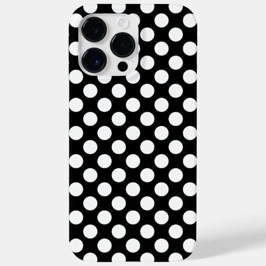ブラック×ホワイトのドット Case-Mate iPhoneケース (裏面)