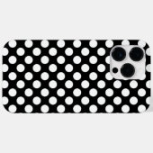 ブラック×ホワイトのドット Case-Mate iPhoneケース (裏面 (横))
