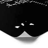 ブラック&ホワイトのニューヨーク・シティポップ・アートの・アート・ポスター ポスター (角)