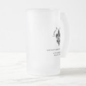 ブラック＆ホワイトのバチェロレッテパーティーの景品 フロストグラスビールジョッキ (正面右)