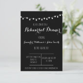 ブラック＆ホワイトのリハーサルディナー招待状 招待状 (スタンド正面)