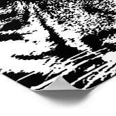 ブラック&ホワイトのリーダーシップSumatran Borneo Tiger ポスター (角)