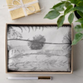 ブラック&ホワイトのワイルドフラワー3 for Decopage or Gives 薄葉紙 (ギフト)