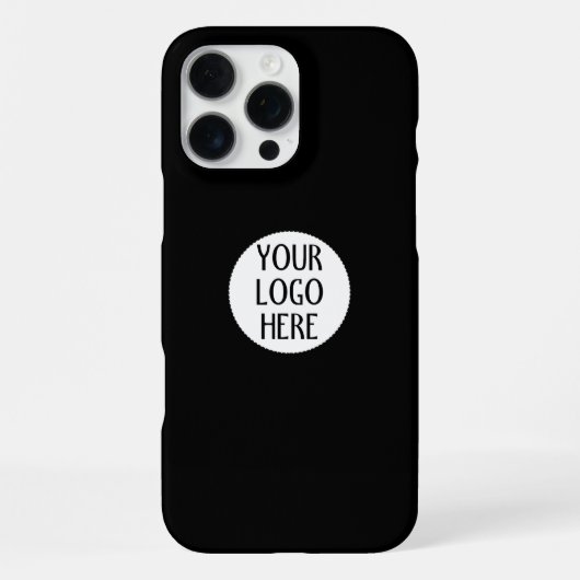 ブラック+ホワイトの会社ロゴをカスタマイズ iPhoneケース (裏面)