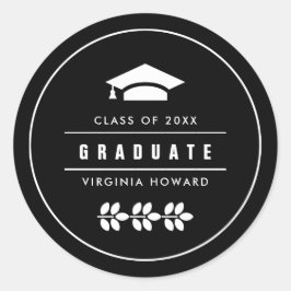 ブラック |ホワイトの卒業 ラウンドシール