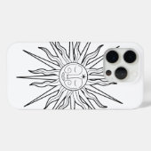 ブラック&ホワイトの幻想的な太陽の天体占星術 Case-Mate iPhoneケース (裏面 (横))