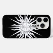 ブラック&ホワイトの幻想的な太陽の天体占星術 Case-Mate iPhoneケース (裏面 (横))