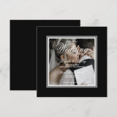 ブラック＆ホワイトの招待状 招待状 (正面/裏面)