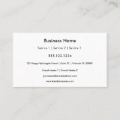 ブラック&ホワイトの明るいピンクのワックスシール 名刺 (裏面)