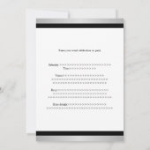 ブラック＆ホワイトの星付きシルバー特別イベント 招待状 (裏面)